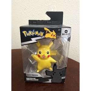Jazwares 2023 Pokémon Select Series 1 Metallic Yellow Pikachu 3" Figure